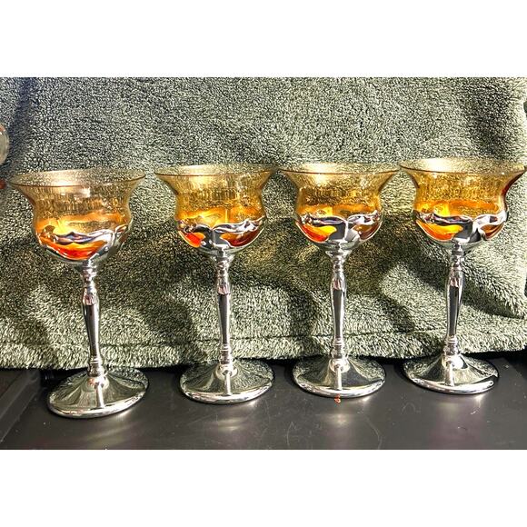 Art Deco Chrome Decanter Cocktail Set Cambridge Krome Kraft Farber Bros - Picture 13 of 16